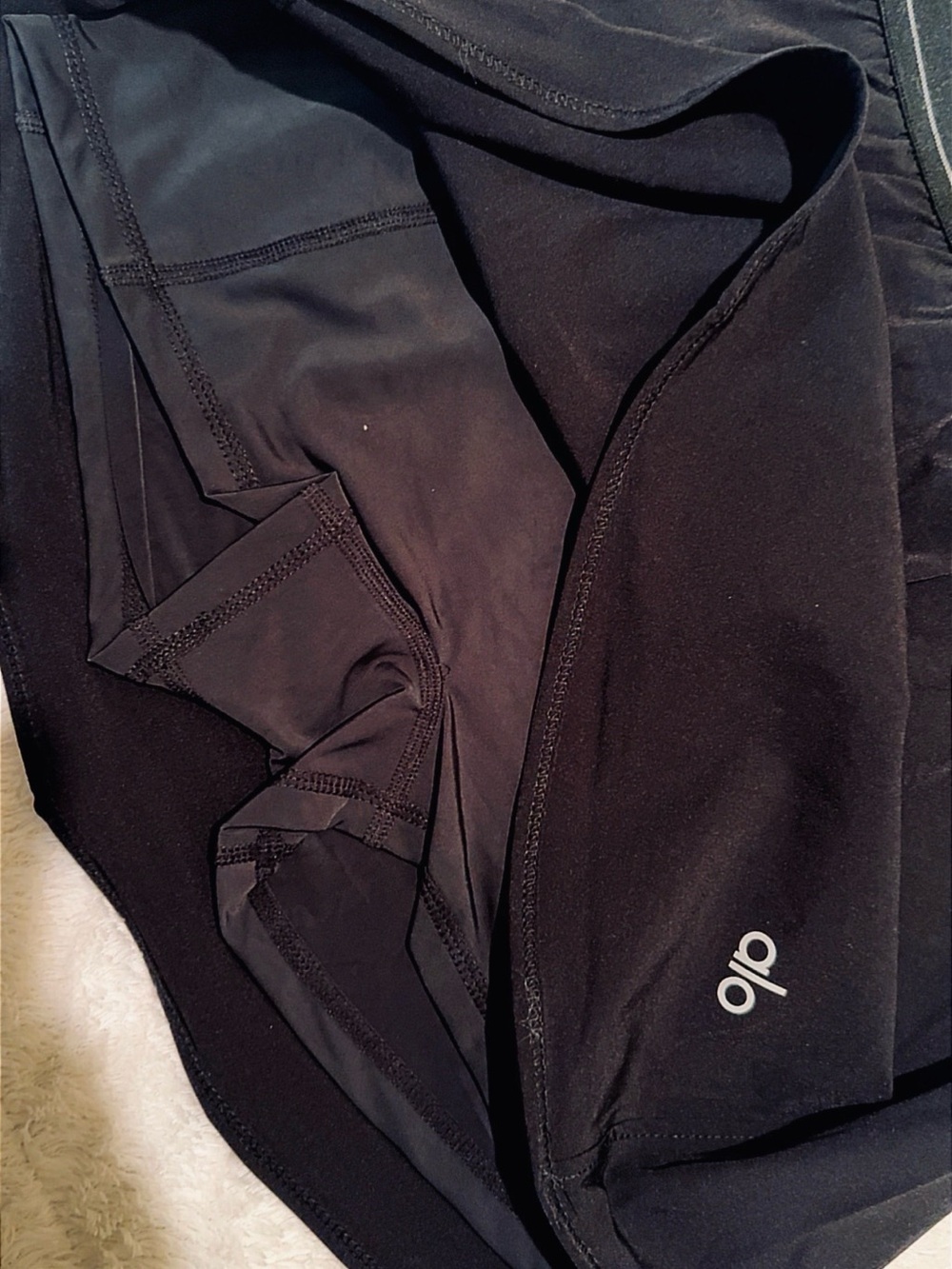 ALO Yoga Black Ribbed Cropped Tank and Skort Set - Picture 16 of 16